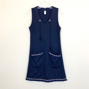 Vfish Fringed dress with embroidered lining